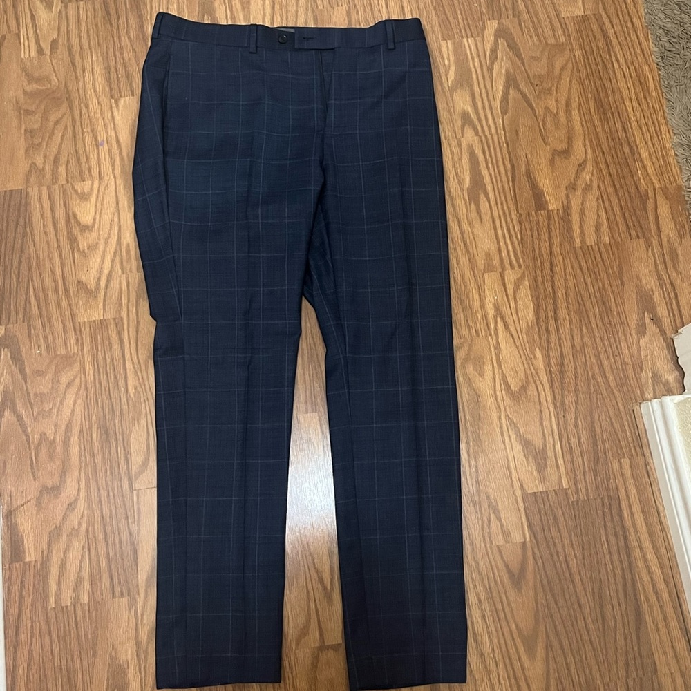 Calvin Klein Blue Slim-fit Dress Pants